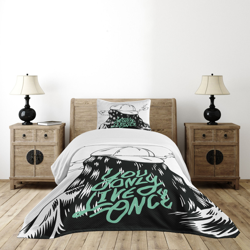 Girl with a Backwards Hat Bedspread Set