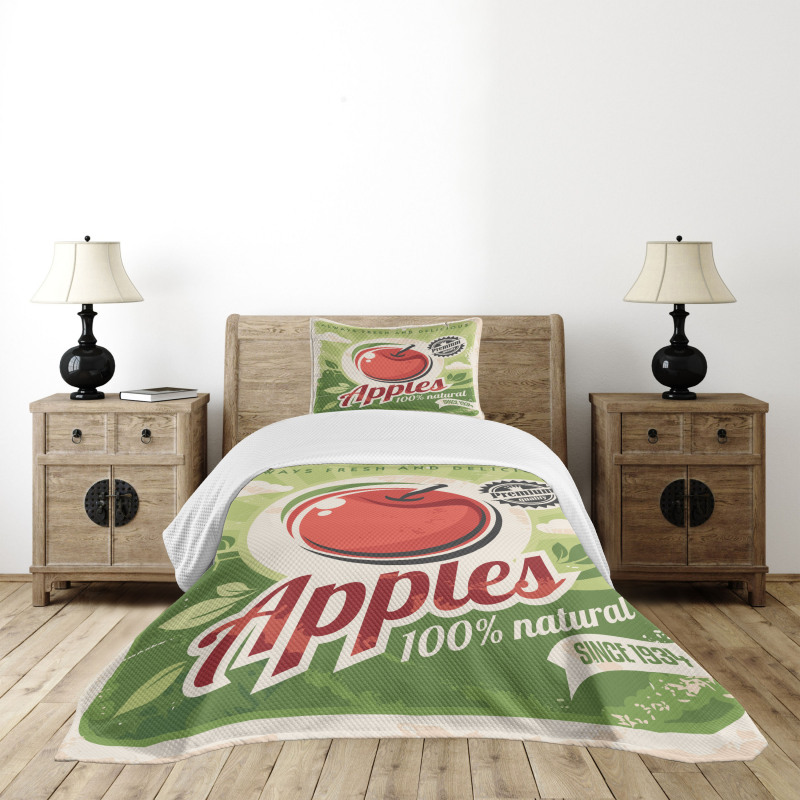 Grunge Torn Advertisement Bedspread Set