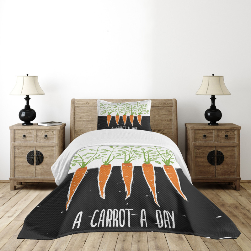 Growing Carrots Bedspread Set