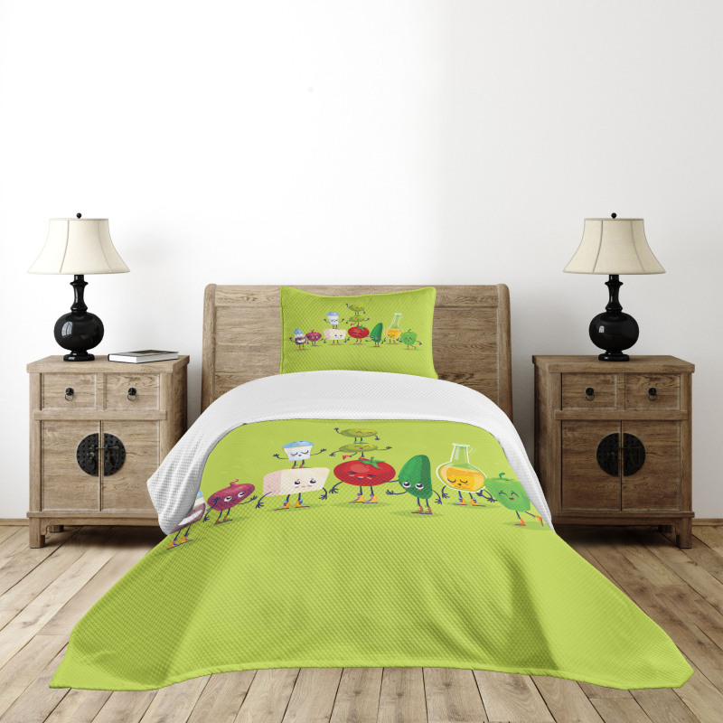 Greek Salad Funny Bedspread Set