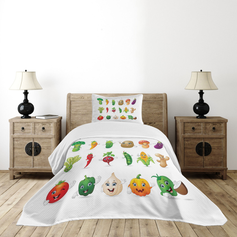 Smiley Faces Farm Bedspread Set