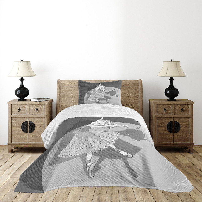 Ballerina Girl Shadow Bedspread Set