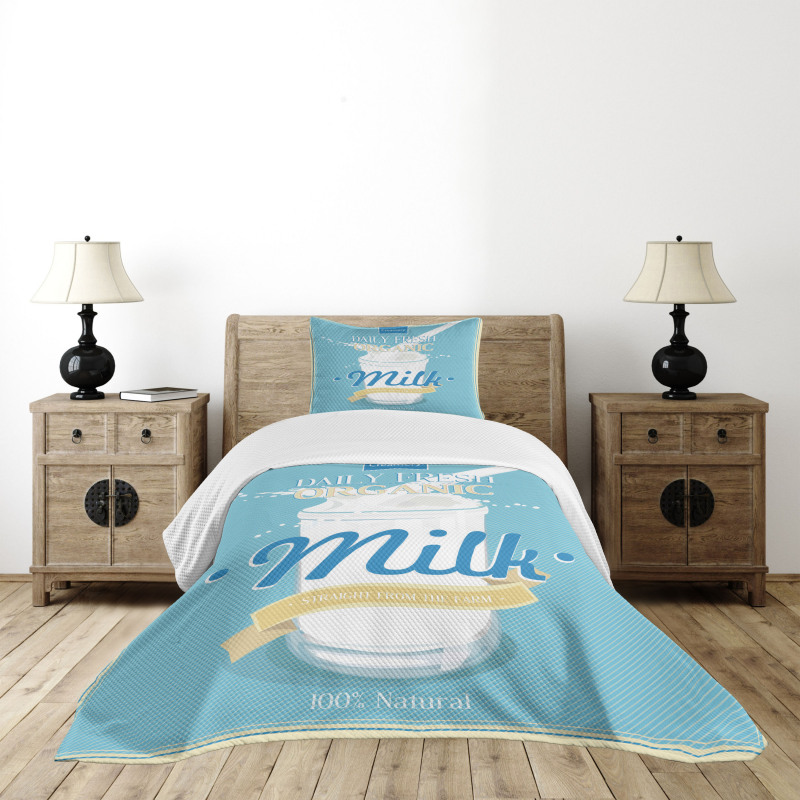 Splashing Milk Jar Bedspread Set