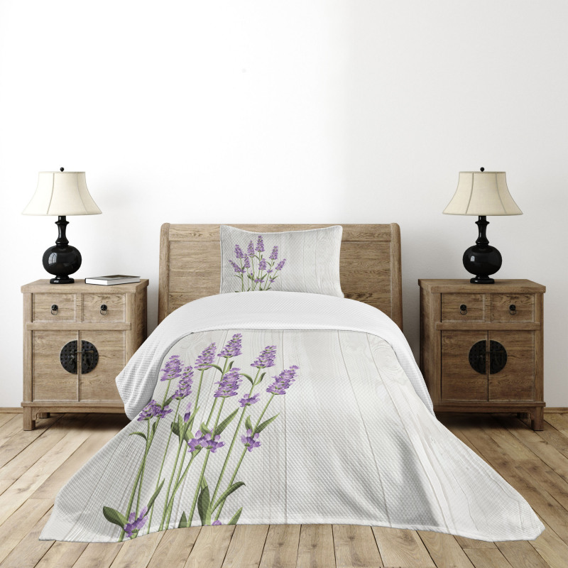 Herbal Bouquet on Wood Bedspread Set