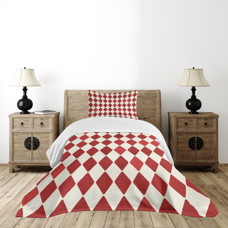 Vintage Harlequin Design Bedspread Set