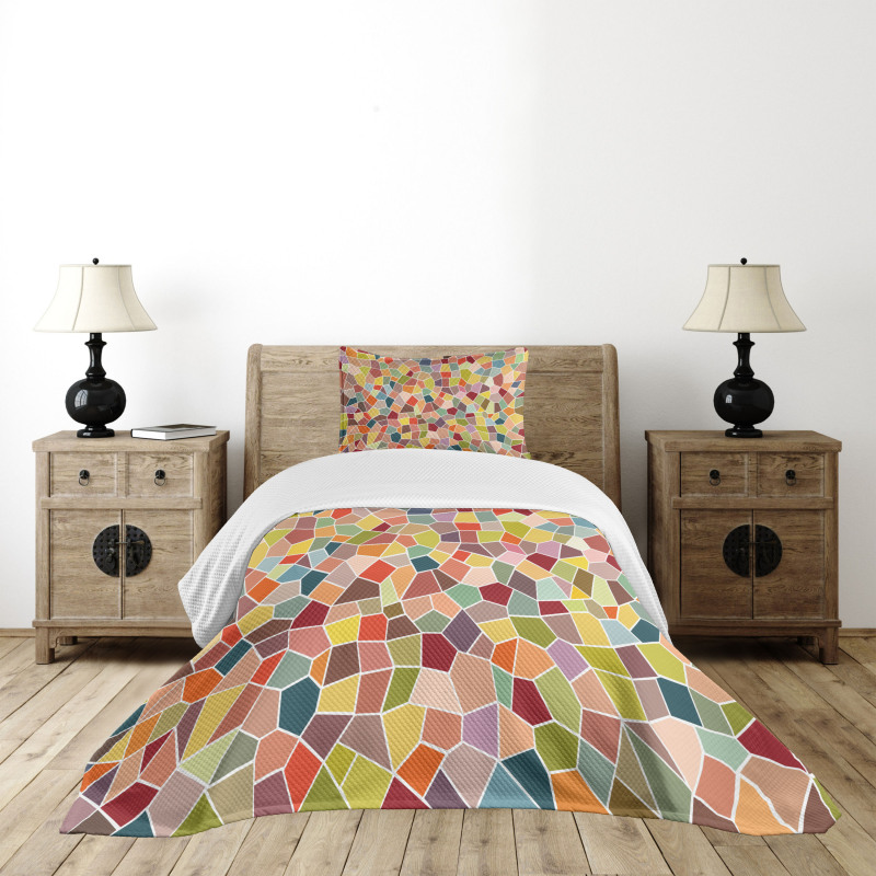 Motley Retro Mosaic Bedspread Set