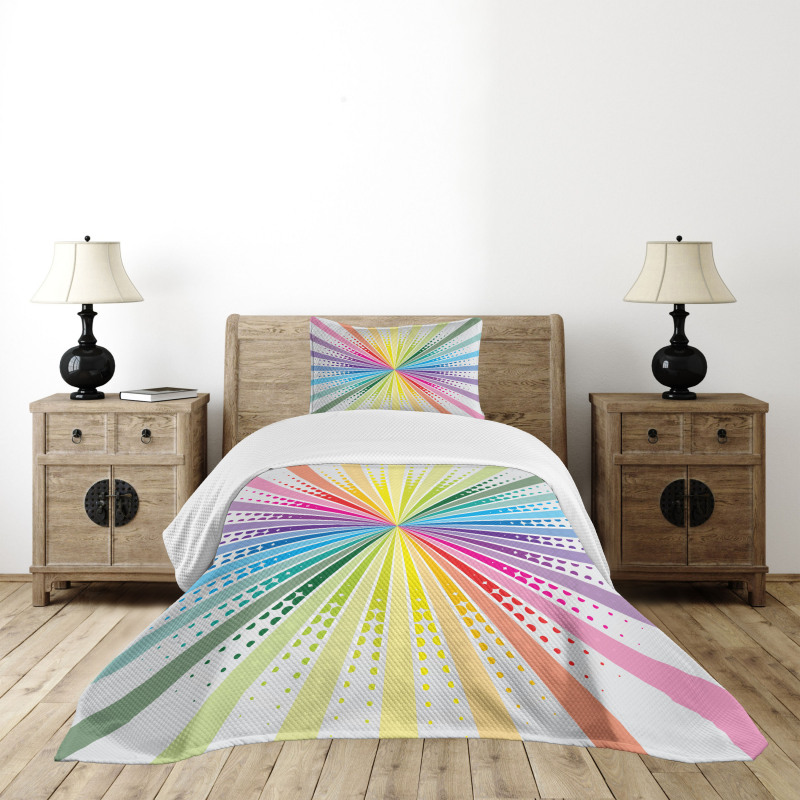 Retro Burst Bedspread Set