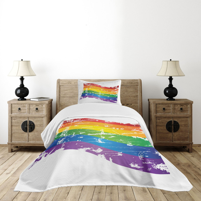 Gay Pride Flag Bedspread Set