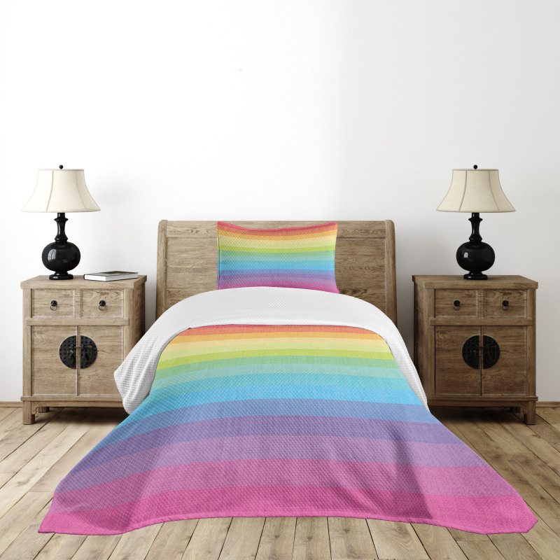 Retro Stripes Bedspread Set