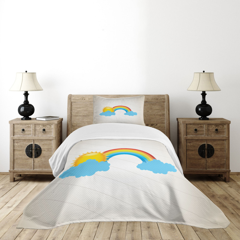 Sun over Clouds Bedspread Set