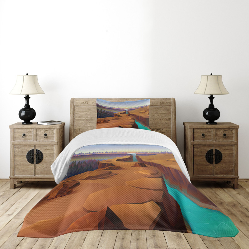 Cartoon Canyon Bedspread Set