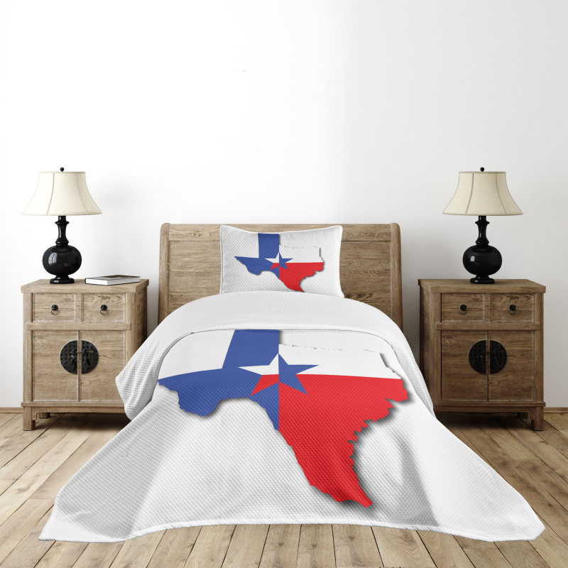 Map Outline Flag Bedspread Set