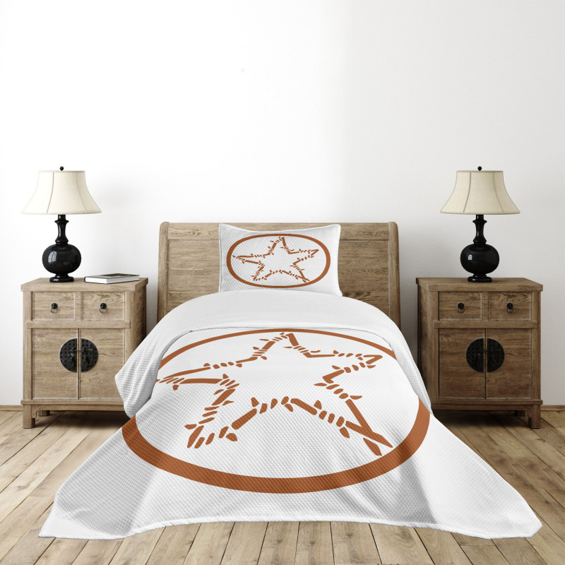 Barbed Wire Star Bedspread Set