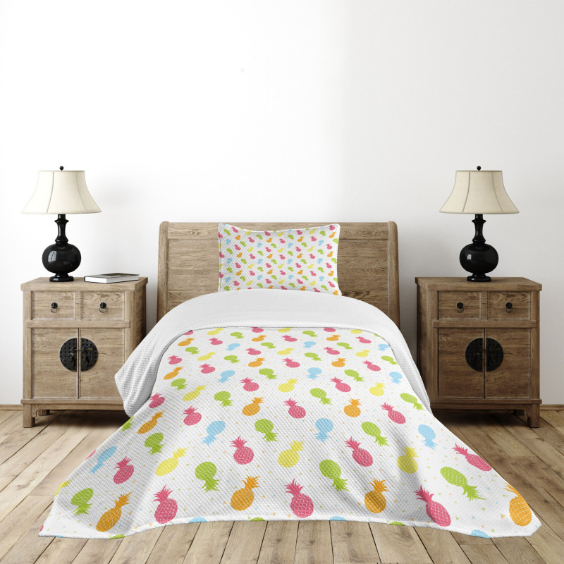 Fresh Tropical Fruits Bedspread Set