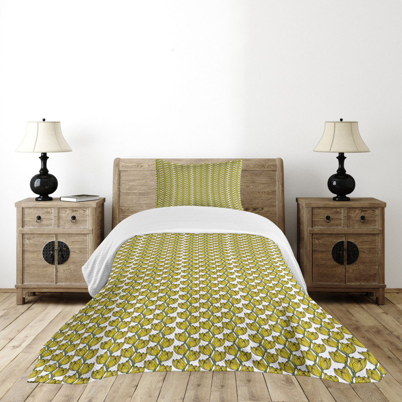 Tulip Pattern Bedspread Set