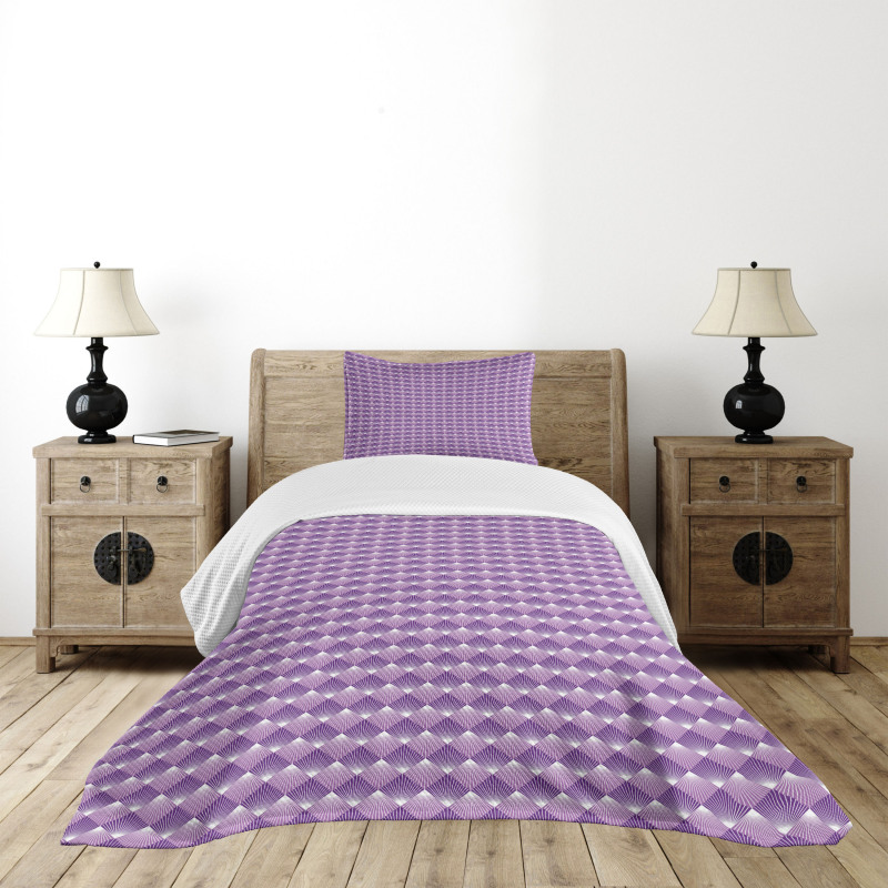 Rhombuses with Lines Bedspread Set