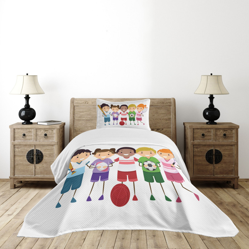 Children Soccer Bedspread Set