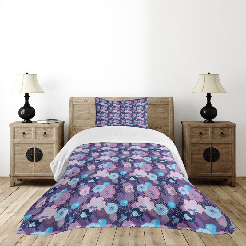 Fantasy Peony Hibiscus Bedspread Set