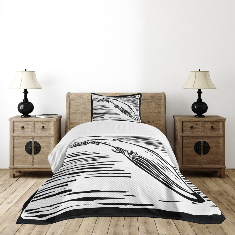 Vintage Style Sea Mammal Bedspread Set