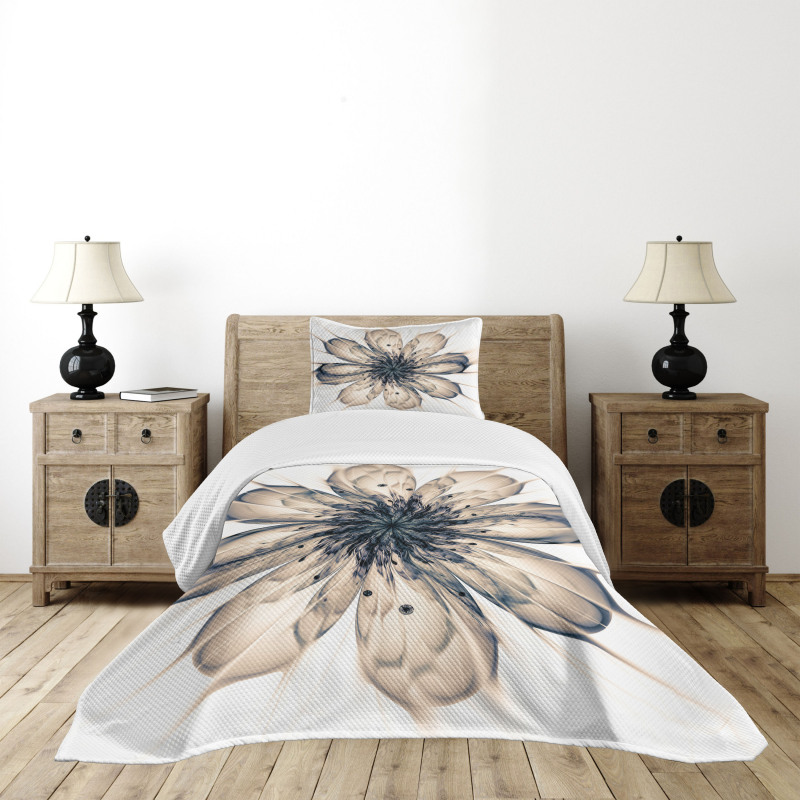 Close-up Fractal Flower Bedspread Set