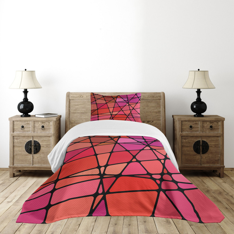 Colorful Mosaic Pattern Bedspread Set