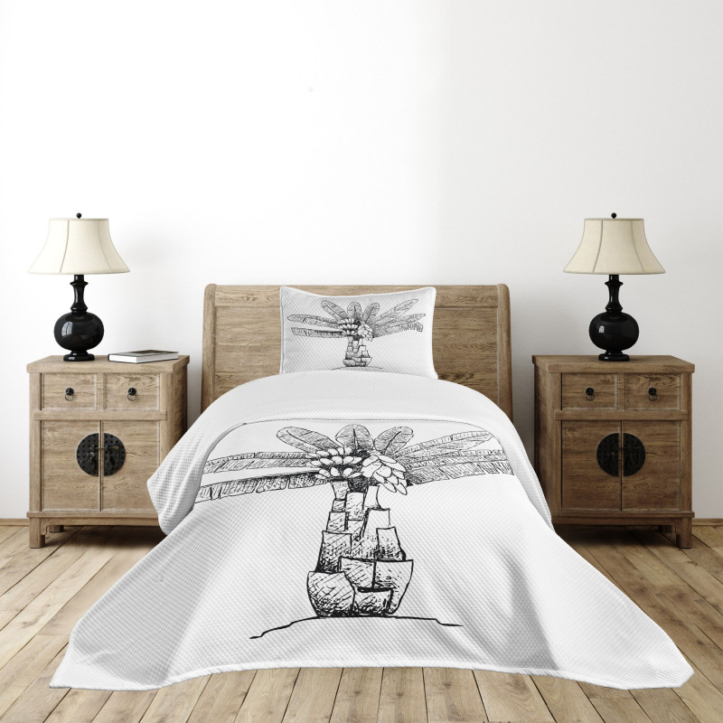 Ensete Banana Plant Bedspread Set