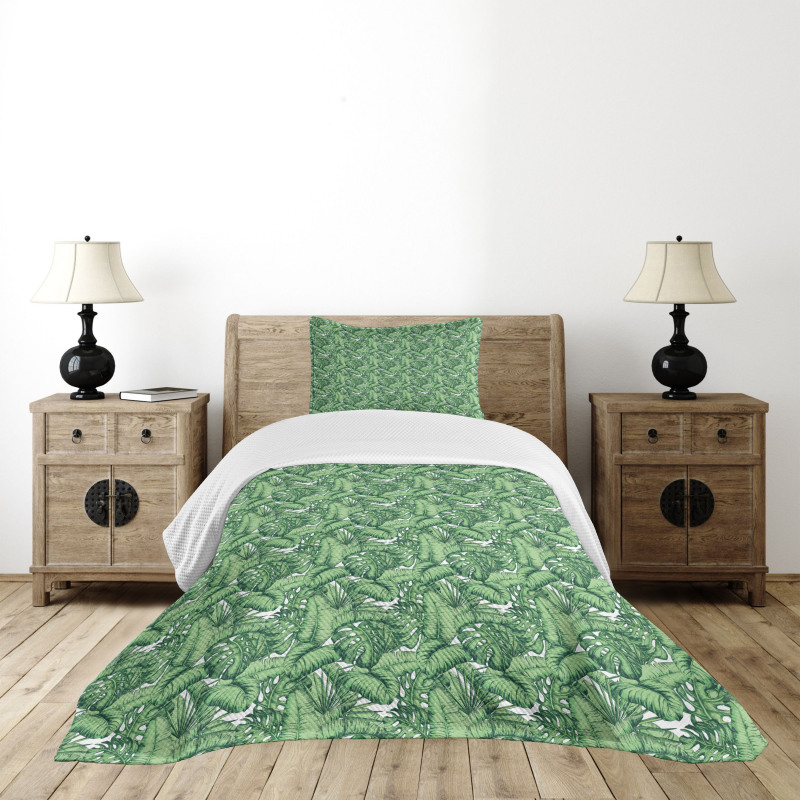 Plantain Leaves Bedspread Set