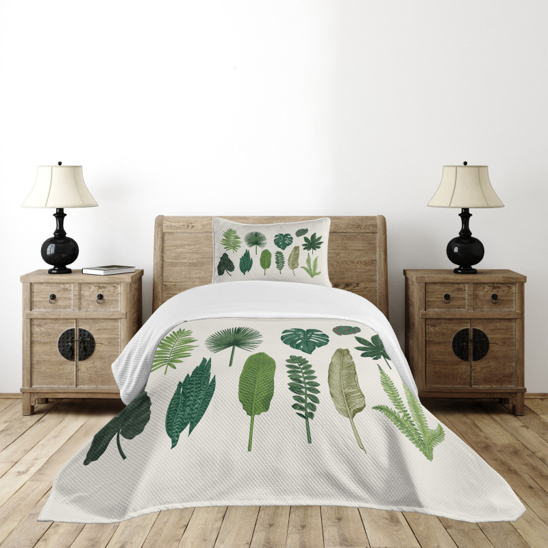 Vintage Botanic Image Bedspread Set