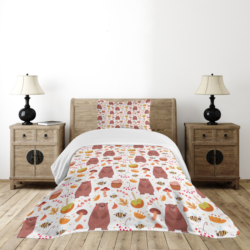 Autumn Forest Wildlife Bedspread Set