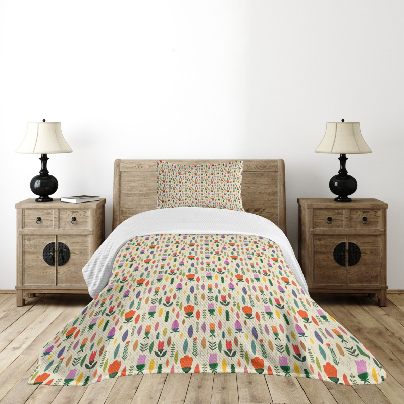 Tulips Design Bedspread Set