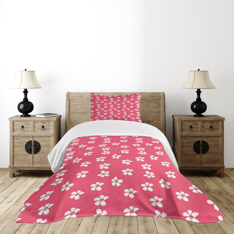 Hibiscus and Pistils Bedspread Set