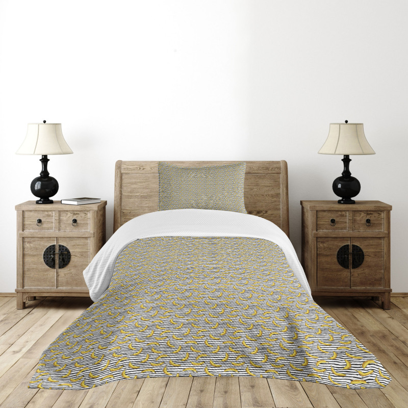 Bananas on Stripes Bedspread Set