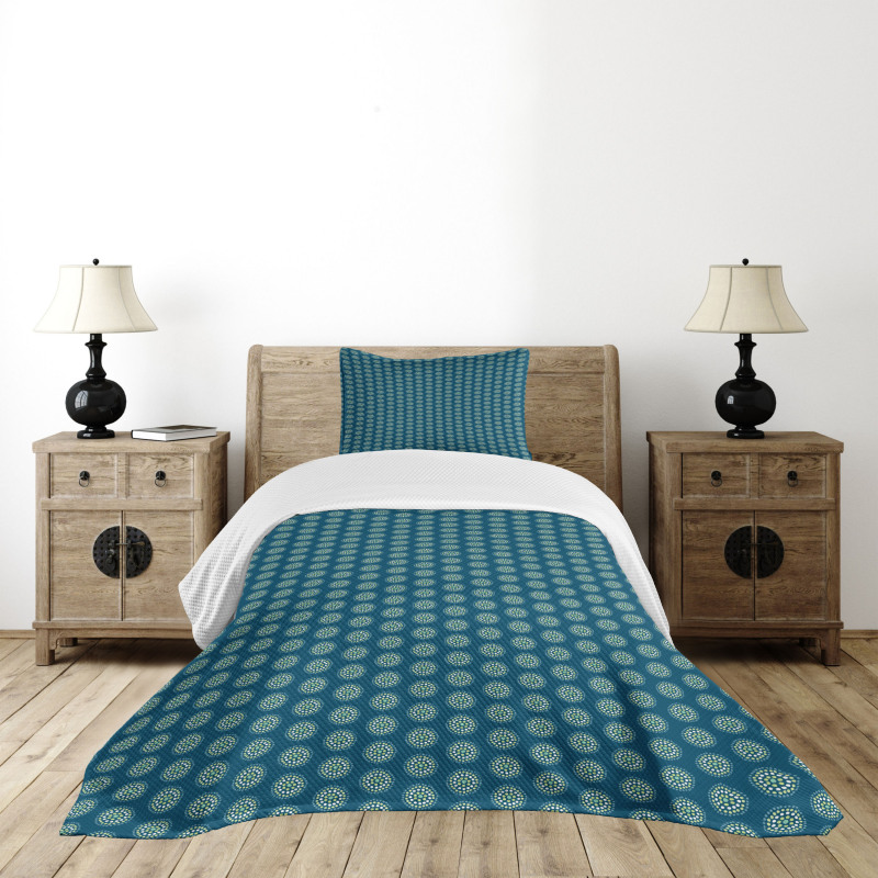 Moire Circles Spots Bedspread Set