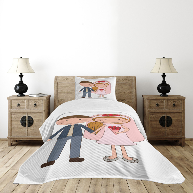 Newlywed Couple Bedspread Set