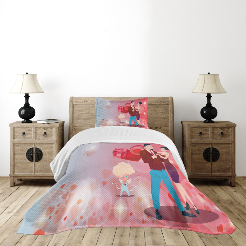 Afro Haired Cupid Bedspread Set