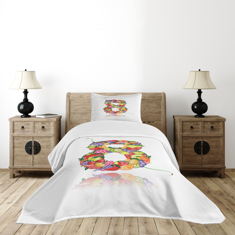 Fruitful 8 Colorful Bedspread Set