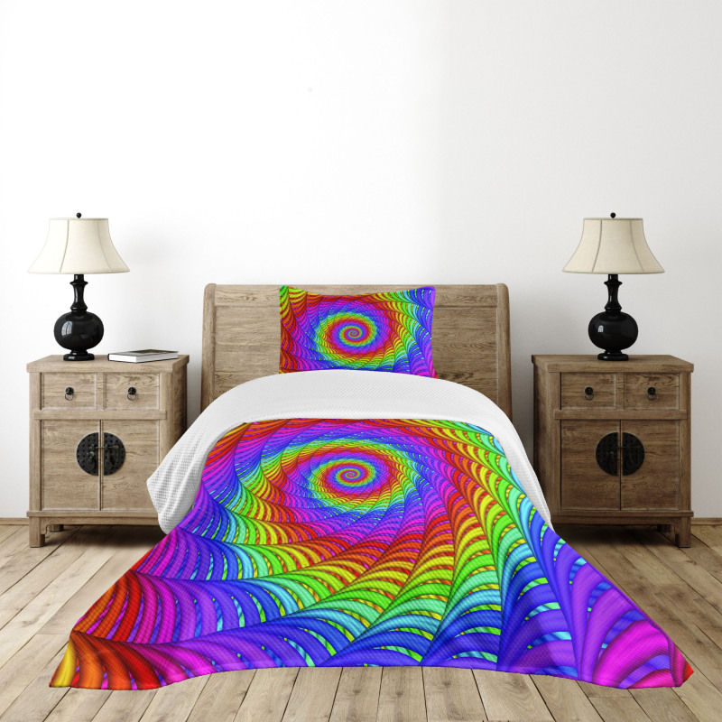 Contemporary Psychedelic Bedspread Set