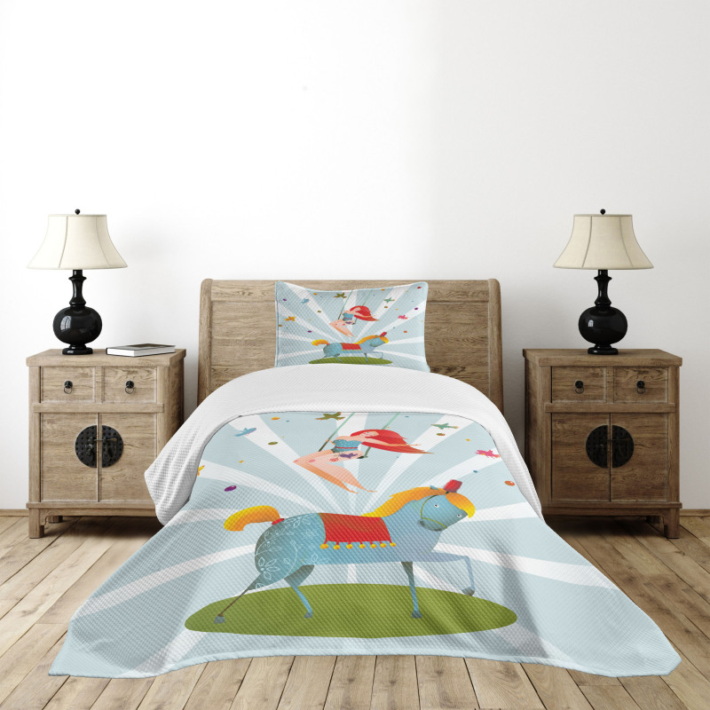Circus Show with Pony Bedspread Set