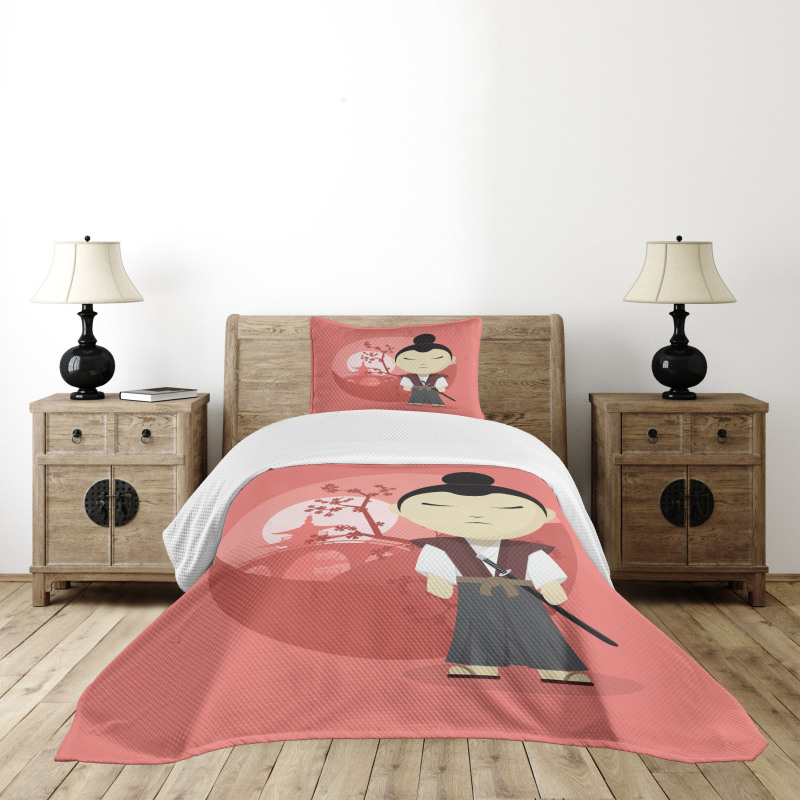 Funny Japan Cartoon Bedspread Set