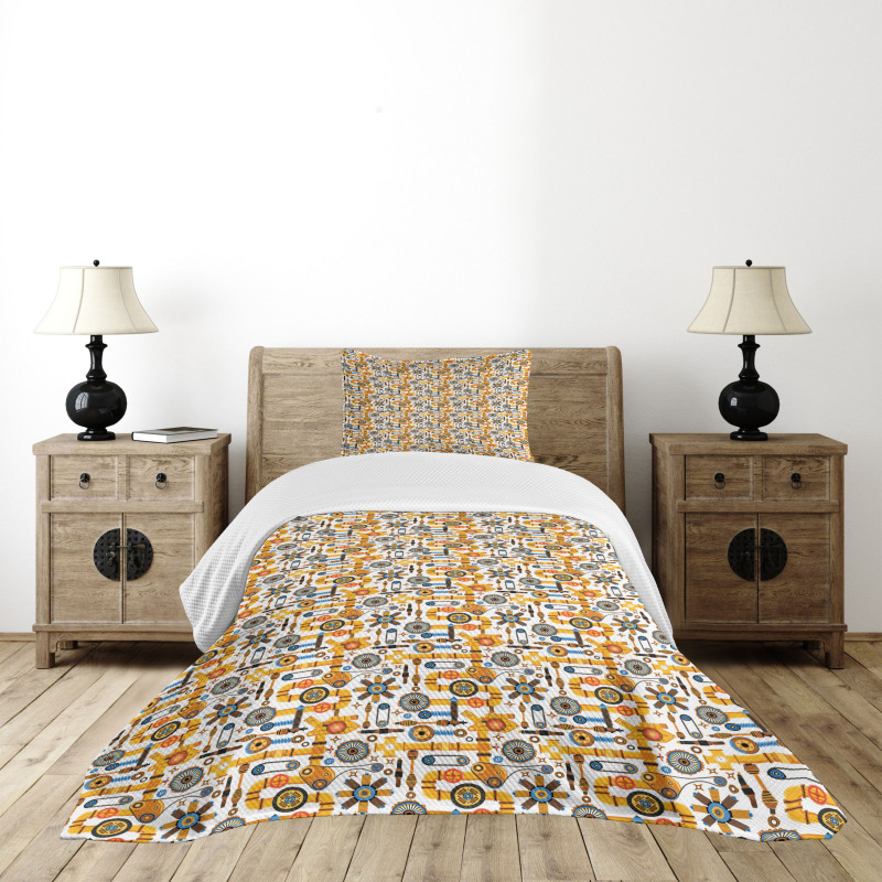 Industrial Elements Bedspread Set