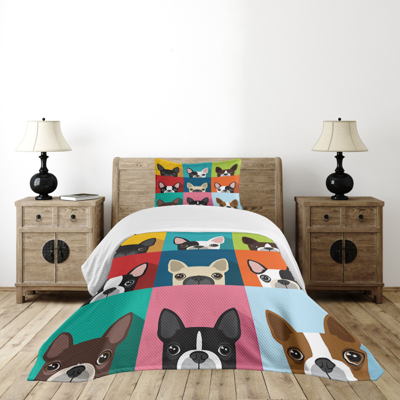 Terrier Portrait Bedspread Set