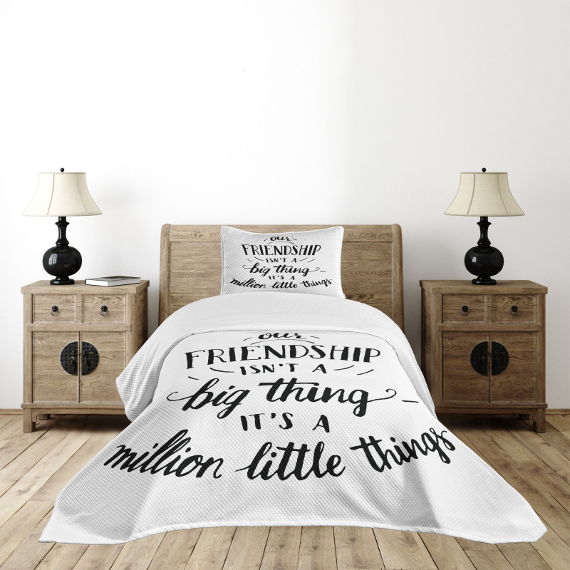 Heart Warming Saying Bedspread Set