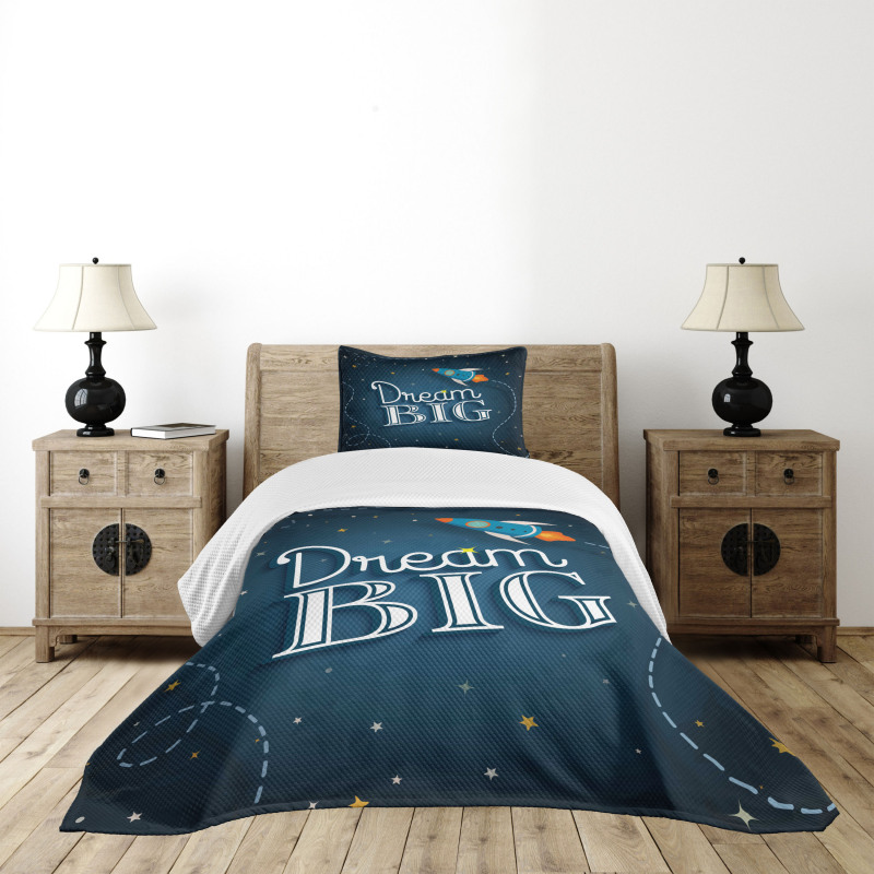 Dream Big Galaxy Space Bedspread Set