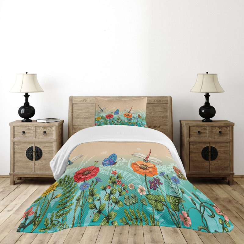 Flourishing Nature Bugs Bedspread Set