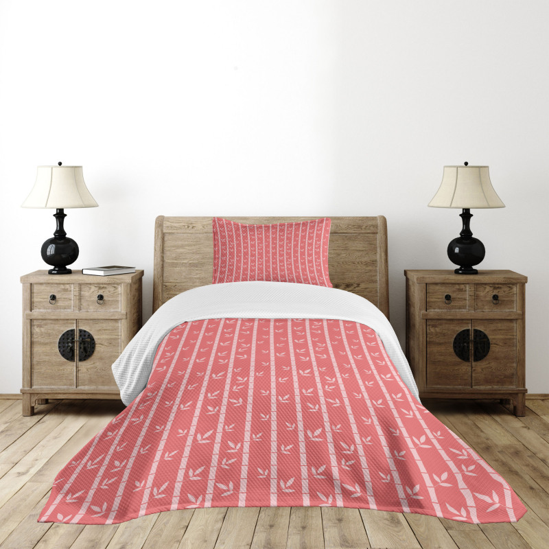 Bamboo Leafs Bedspread Set