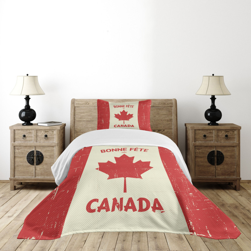 Happy Canada Concept Bedspread Set