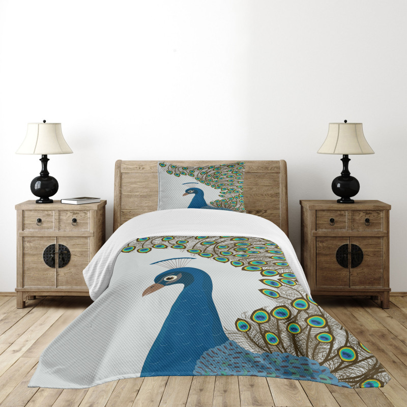 Exotic Feathers Frame Bedspread Set