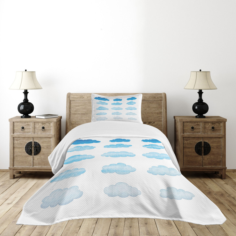 Blended Watercolor Style Bedspread Set