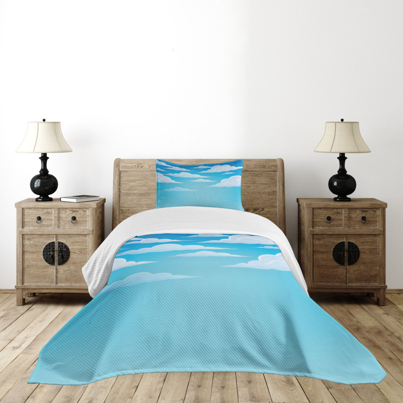 Dispersed Puffy Cumulus Bedspread Set