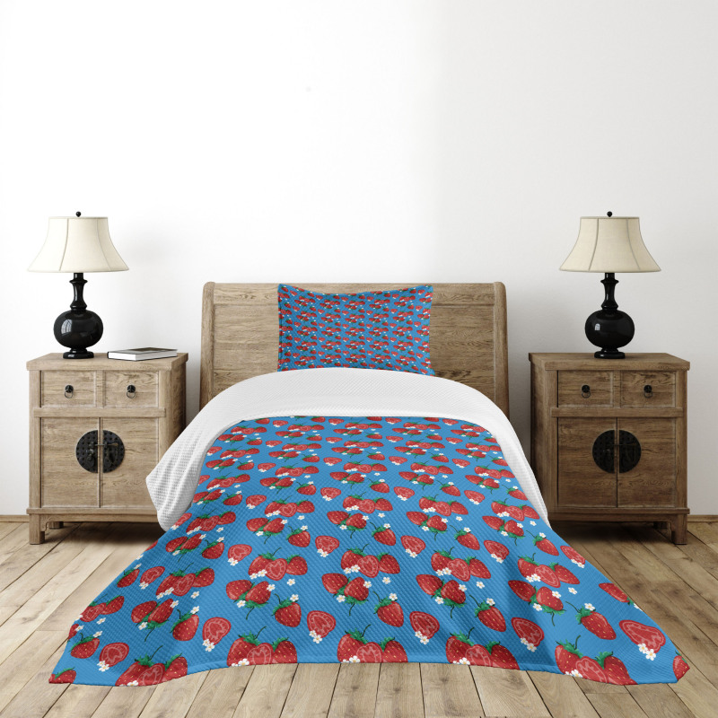 Yummy Fresh Fruits Bedspread Set